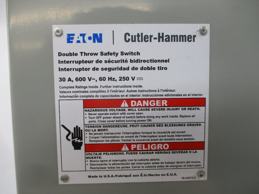 EATON DT361UGK 600VAC 30A NSNP