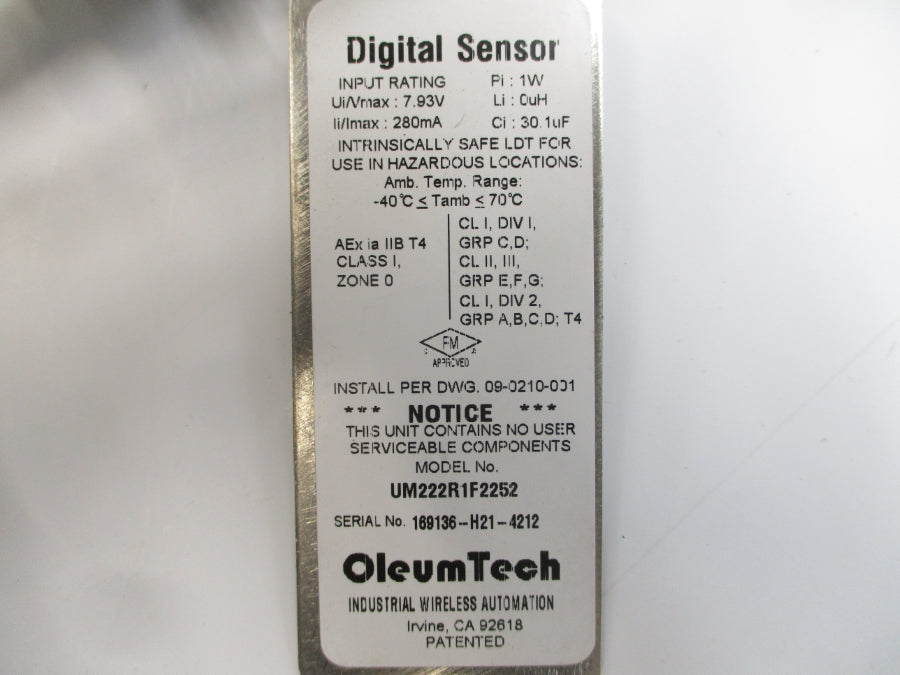 OLEUM TECH UM222R1F2252 7.93V NSNP