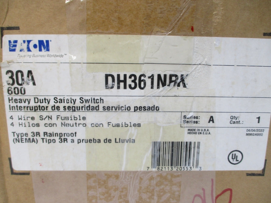 EATON DH361NRK SER. A 600VAC 30A NSMP