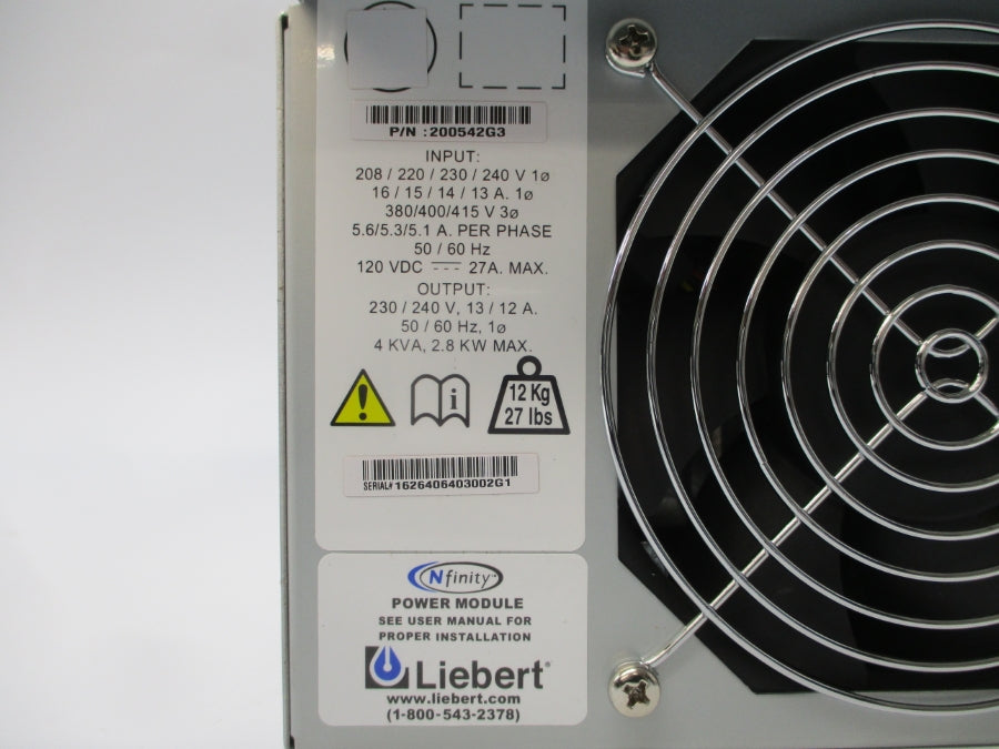 LIEBERT 200542G3 240V 16A (AS PICTURED) NSNP