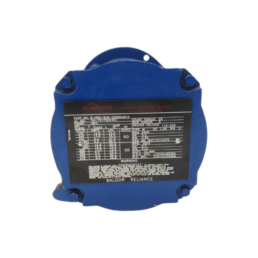 FLOWSERVE B-N80-WJ9-039604610 34-7317S293G1 460/480V 12.8/13.2A NSNP