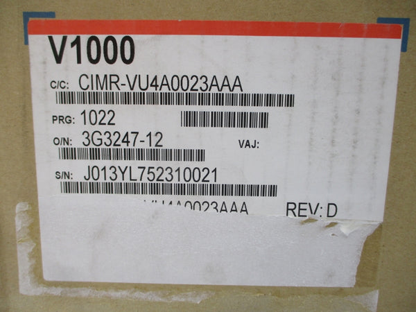 YASKAWA CIMR-VU4A0023AAA 380-480VAC 24.0/20.0A REV. D NSMP