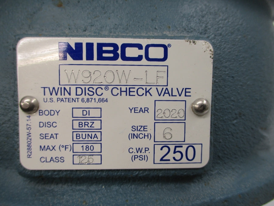 NIBCO W920W-LF 250PSI 6" NSNP