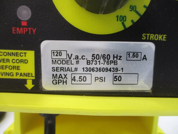 LMI MILTON ROY B731-76PB 120VAC 1.50A 50PSI NSMP