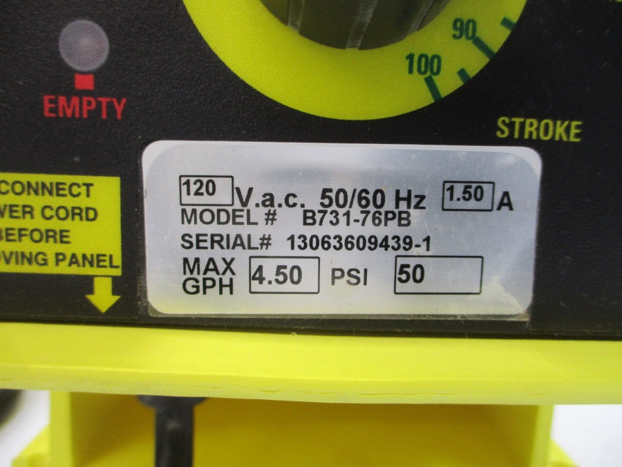 LMI MILTON ROY B731-76PB 120VAC 1.50A 50PSI NSMP