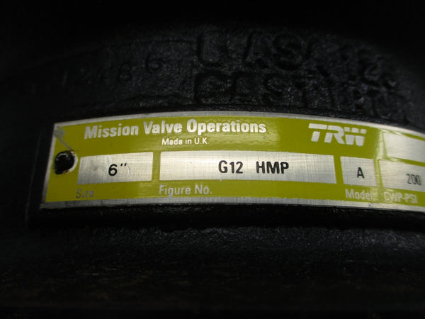 TRW G12HMP MODEL A 200PSI 6" NSNP