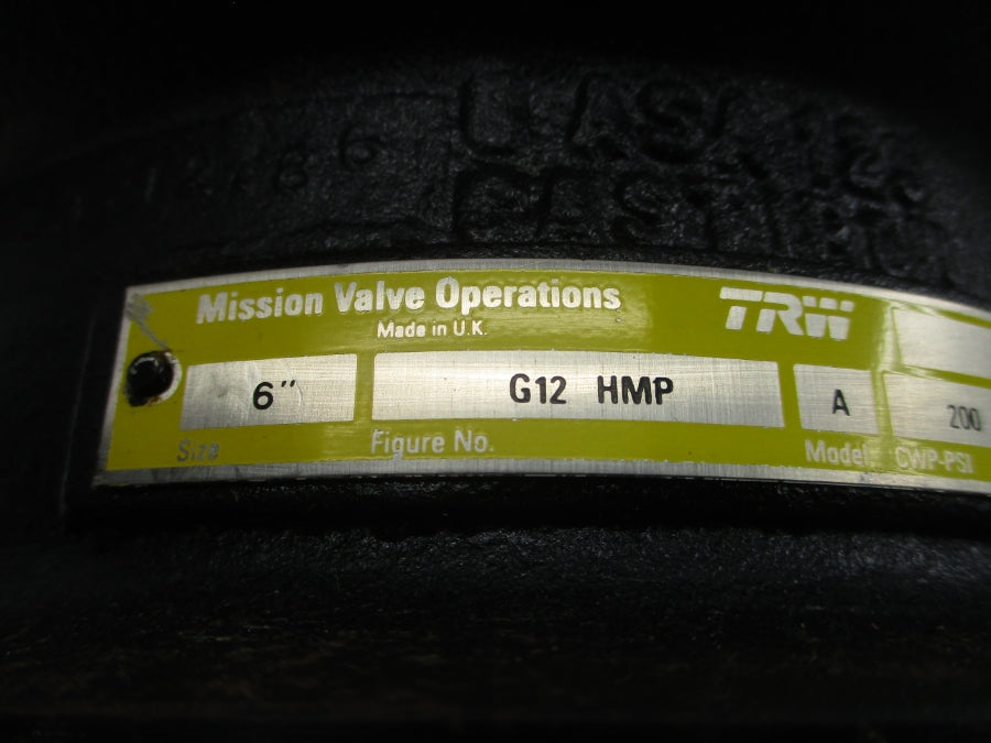 TRW G12HMP MODEL A 200PSI 6" NSNP