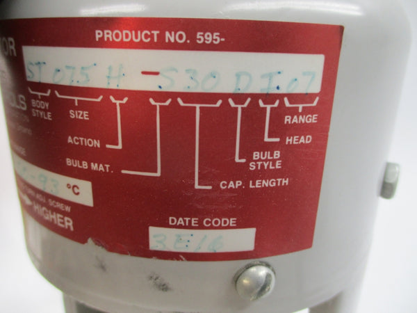 POWERS PROCESS CONTROLS 595-ST075H-S30DI67 140-200'F NSNP