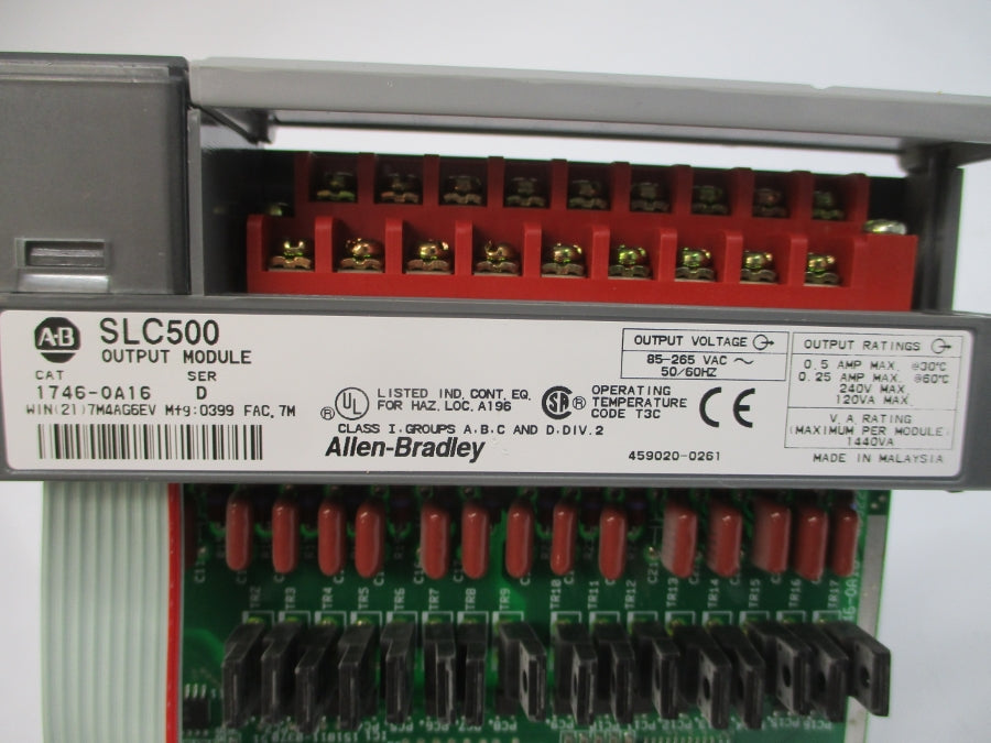 ALLEN BRADLEY 1746-OA16 SER. D 85-265VAC 0.25A NSMP