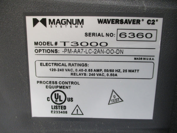MAGNUM SYSTEMS T3000-PM-AA7-LC-2AN-OO-DN 120-240VAC 0.40-0.65A UNMP