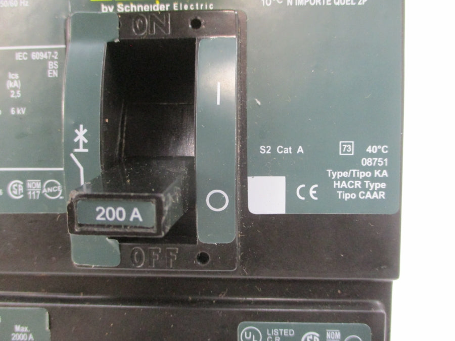 SQUARE D KA36200 SER. 2 600V 200A NSMP