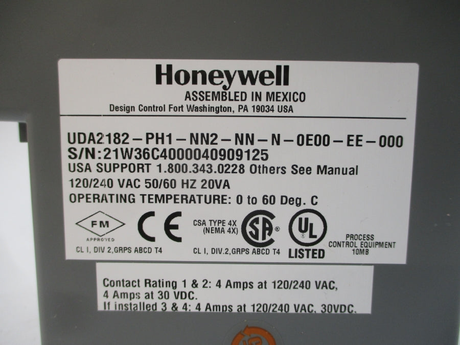 HONEYWELL UDA2182-PH1-NN2-NN-N-0E00-EE-000 120/240VAC 4A NSMP