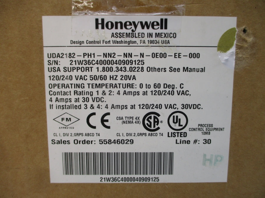HONEYWELL UDA2182-PH1-NN2-NN-N-0E00-EE-000 120/240VAC 4A NSMP