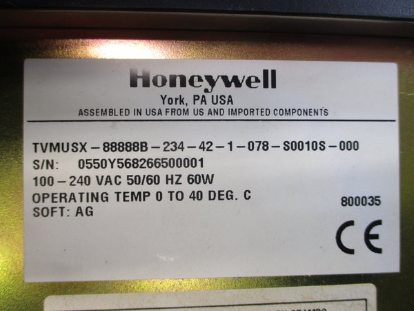 HONEYWELL TVMUSX-88888B-234-42-1-078-S0010S-000 100-240VAC NSNP