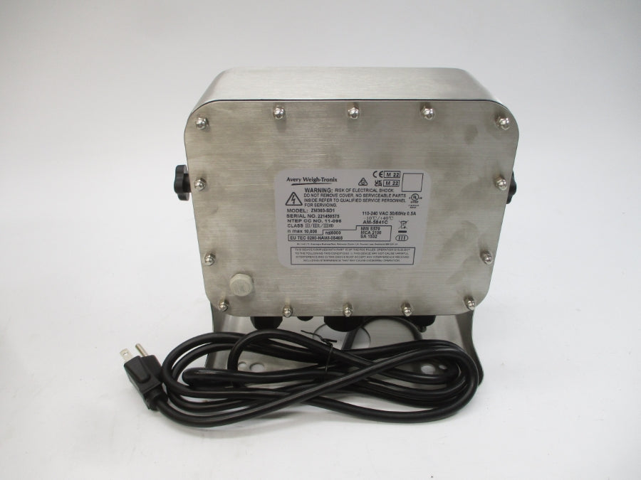 AVERY WEIGH-TRONIX ZM303-SD1 AWT05-505796 110-240VAC 0.5A NSMP