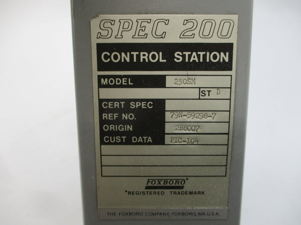 FOXBORO 230SM 79N-59298-7 UNMP