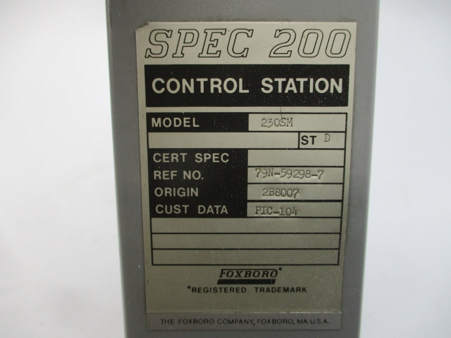 FOXBORO 230SM 79N-59298-7 UNMP