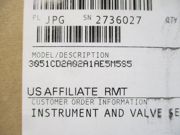 ROSEMOUNT 3051CD2A02A1AE5M5S5 10.5-42.4VDC 3626PSI NSMP