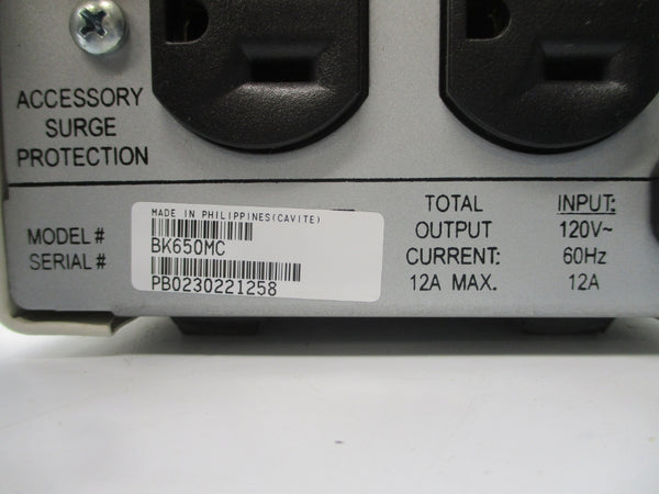 APC BK650MC 120V 12A UNMP