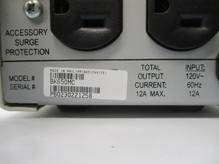 APC BK650MC 120V 12A UNMP