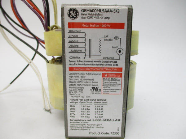 GENERAL ELECTRIC GEM400ML5AA4-5/2 480V 1.8-3.6A NSNP
