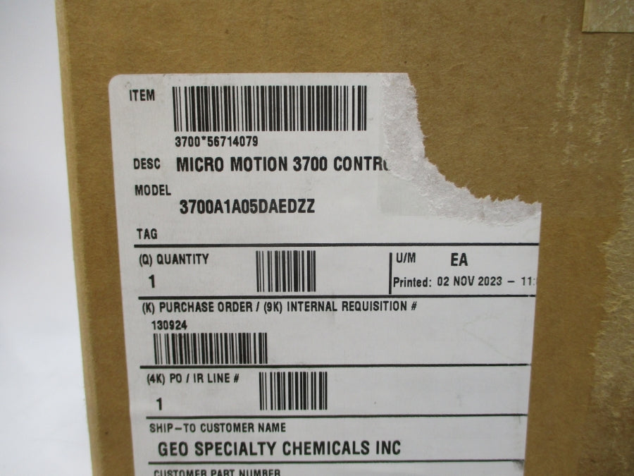 MICRO MOTION 3700A1A05DAEDZZ 85-250VAC NSMP