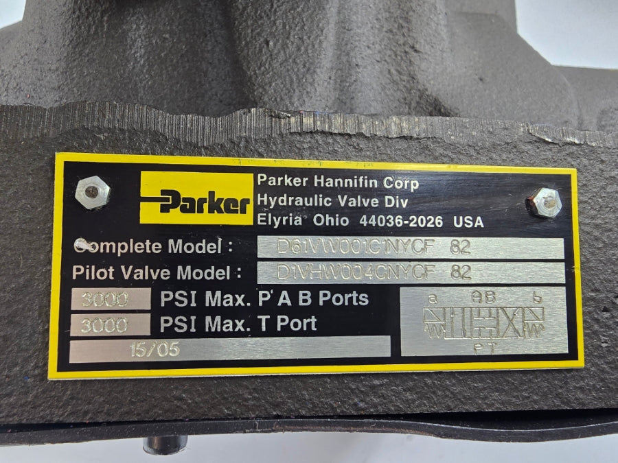 PARKER D61VW001C1NYCF82 110/120V 0.42-0.50A 1500-5000PSI NSNP