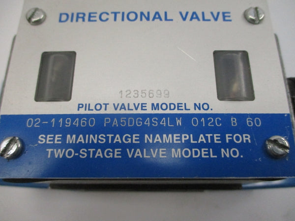 VALVE PA5DG4S4LW012CB60 02-119460 110/120V .85/.69A NSNP