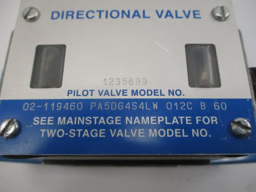 VALVE PA5DG4S4LW012CB60 02-119460 110/120V .85/.69A NSNP