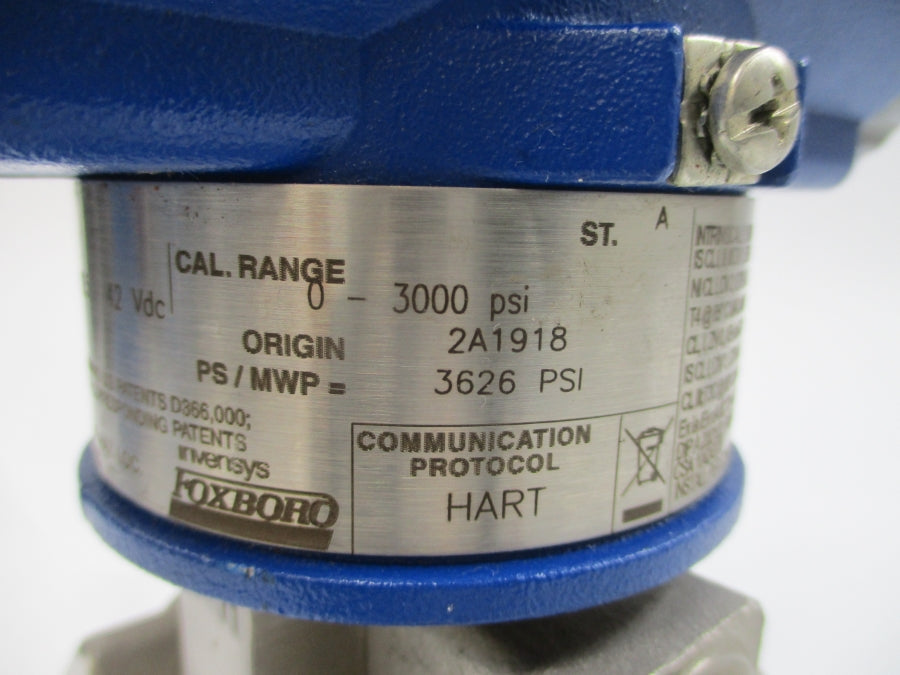 FOXBORO IGP20-T22E21F-M1 12.5-42VDC 3626PSI NSNP