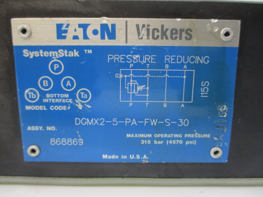 EATON DGMX2-5-PA-FW-S-30 868869 4570PSI NSNP