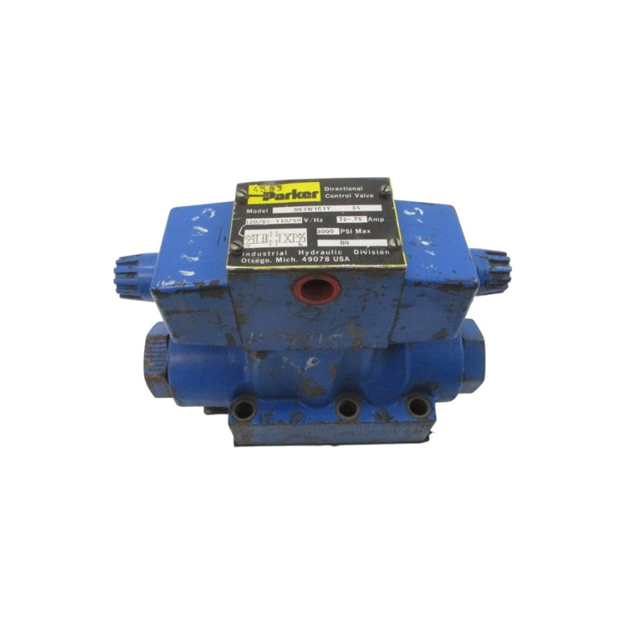 PARKER D63W1C1Y34 110/120V .72-.75A 3000PSI UNMP