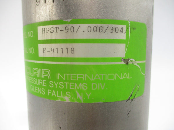 SINCLAIR INTERNATIONAL HPST-90/.006/304/1" NSNP