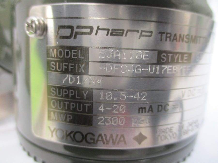 YOKOGAWA EJA110E-DFS4G-U17EB/FF1/D1/N4 10.5-42VDC 2300PSI NSMP