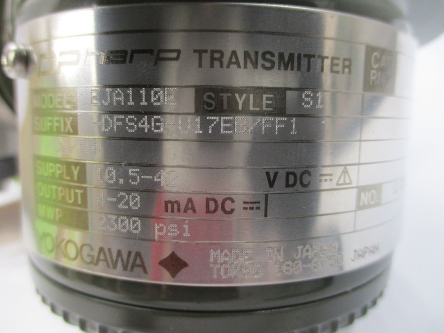 YOKOGAWA EJA110E-DFS4G-U17EB/FF1/D1/N4 10.5-42VDC 2300PSI NSMP