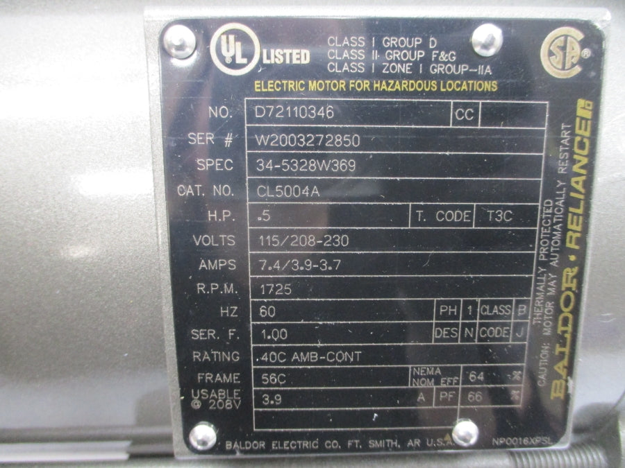 ABB CL5004A 115/208-230V 7.4/3.9-3.7A NSMP