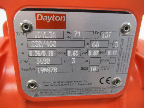 DAYTON 1DYL3A 230/460V 0.36/0.18A NSMP