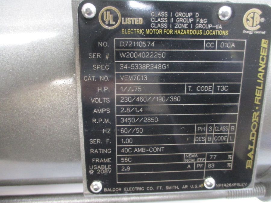 ABB VEM7013 34-5338R348G1 230/460/190/380V 2.8/1.4A NSMP