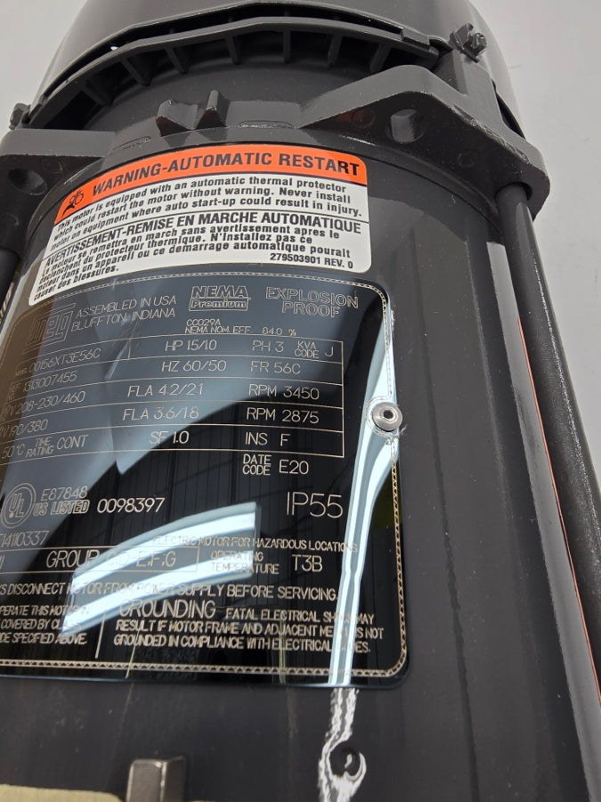 WEG 00156XT3E56C 208-230/460V 4.2/2.1A NSMP