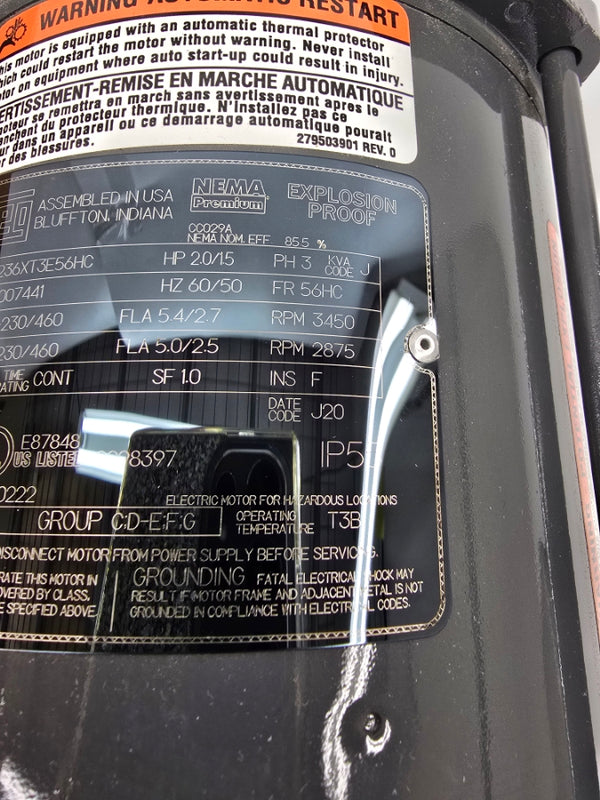 WEG 00236XT3E56HC 208-230/460V 5.4/2.7A NSMP