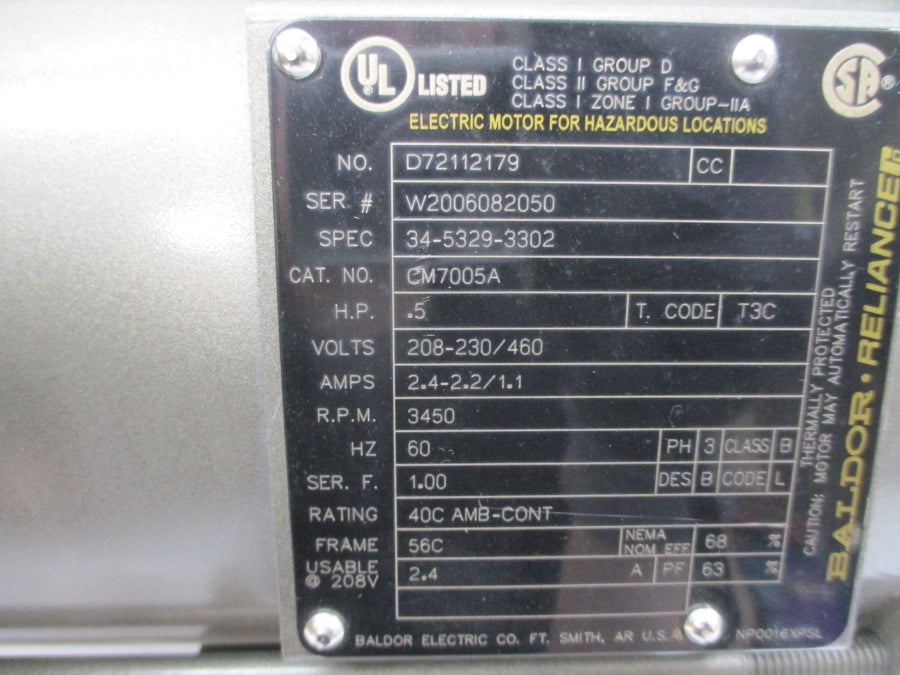 ABB CM7005A 34-5329-3302 208-230/460V 2.4-2.2/1.1A NSMP