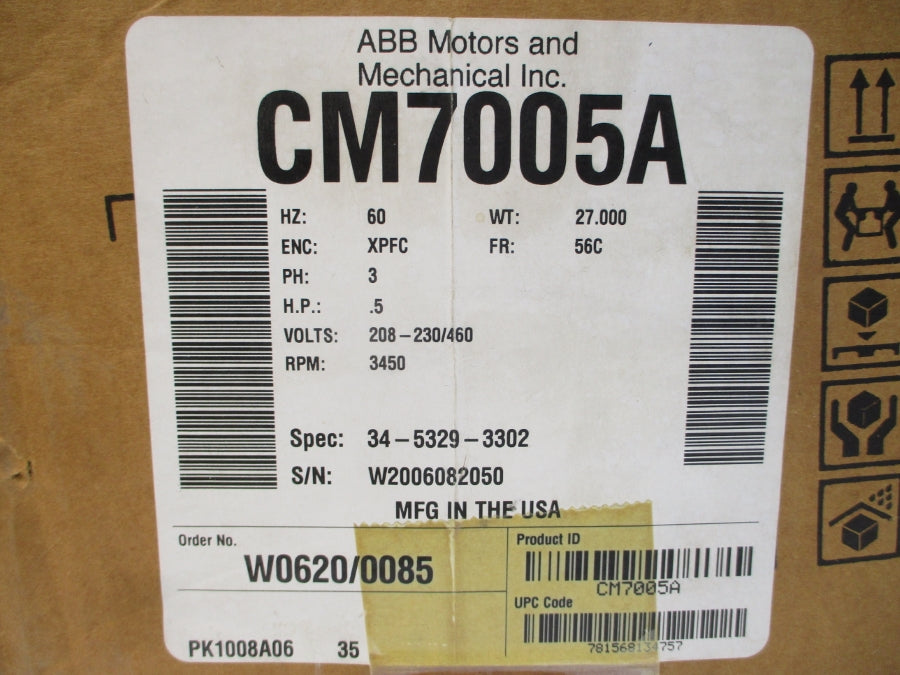 ABB CM7005A 34-5329-3302 208-230/460V 2.4-2.2/1.1A NSMP