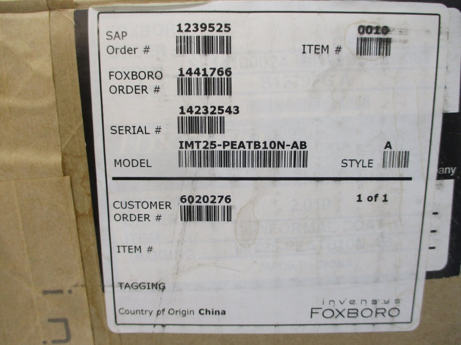 FOXBORO IMT25-PEATB10N-AB 100/240VAC NSMP