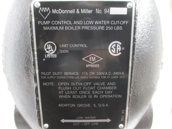 MCDONNELL & MILLER 94 250 115/230VAC (AS PICTURED1) NSNP