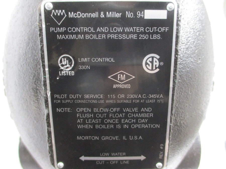 MCDONNELL & MILLER 94 250 115/230VAC (AS PICTURED1) NSNP