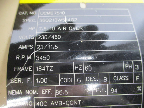BALDOR UCME7510 36Q213W514G2 230/460V 23/11.5A NSNP