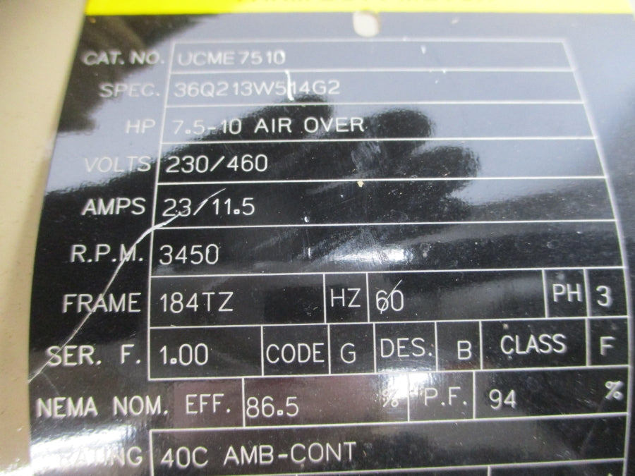 BALDOR UCME7510 36Q213W514G2 230/460V 23/11.5A NSNP