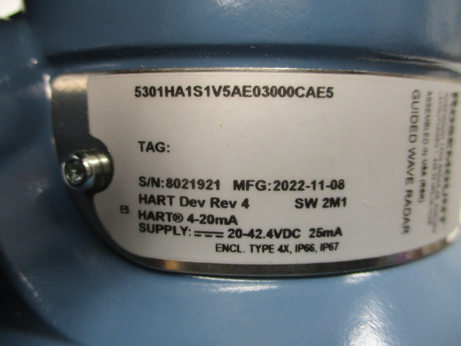ROSEMOUNT 5301HA1S1V5AE03000CAE5 20-42.4VDC REV. 4 NSMP