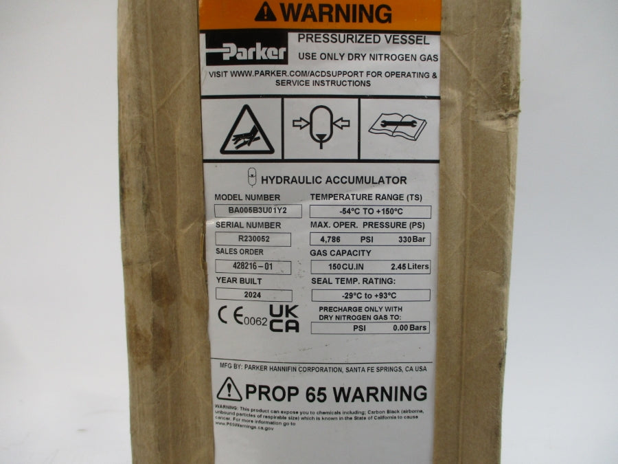 PARKER BA005B3U01Y2 4786PSI NSMP