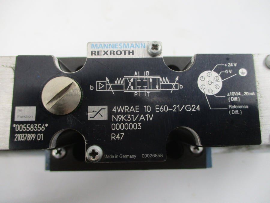 MANNESMANN REXROTH 4WRAE10E60-21/G24N9K31/A1V 24V NSNP